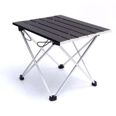 China Small Portable Aluminum Adjustable Outdoor Picnic Table Folding Camping Folding Durable Material In Bag for sale