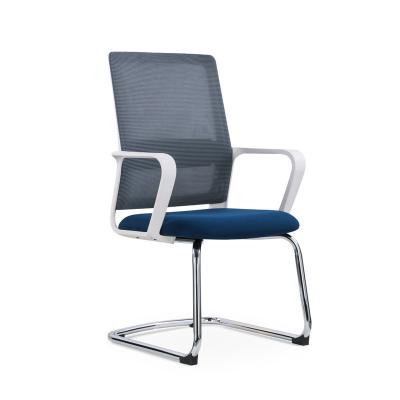 China Adjustable Modern Mesh Fabric Meeting Chair Visitor Chair White Office Chair (Hight) Office Chair for sale