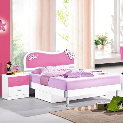 China Modern Safe Standard Cute Child Furniture Set Crib Girl Bed Girl Bedroom for sale