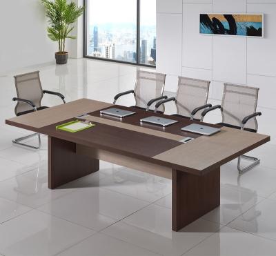 China Durable Structure Walnut Wooden Multi Person Meeting Table Hot Selling Conference Table for sale