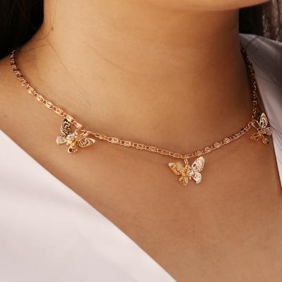 China 2021 Romantic Aesthetic Designer Gold Butterfly Necklace Zesen Pendant Necklace Jewelry For Her for sale