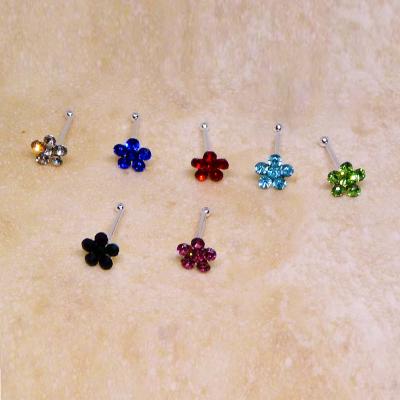 China 2021 New Vintage Design Nose Ring Fashion Nose Stud Jewelry Custom Flower Stud Nose for sale