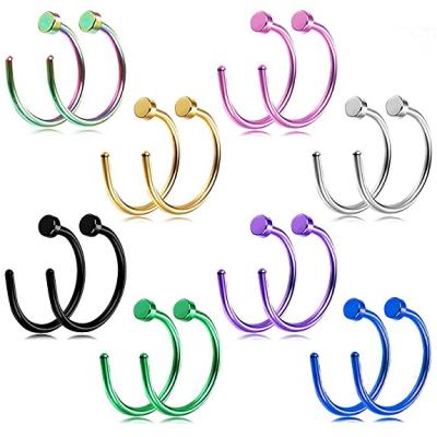 China Sale Casual/Sporty Upper Septum Ring Medical Steel Circle Silver Gold Body Nose Clip For Women Piercing Clip Jewelry Gift for sale