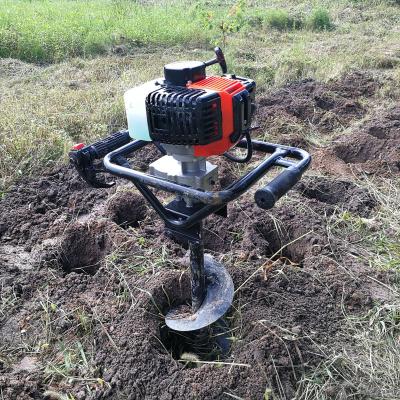 China Hot Sale Digging Hole Machine Gasoline Handle Post Hole Digger 52cc Handheld Earth Auger for sale