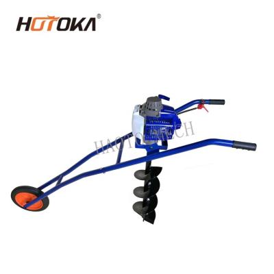 China Dismountable Hole Digging Machine Hand Push 62cc Tree Planting Earth Auger Hole Drilling Machine for sale