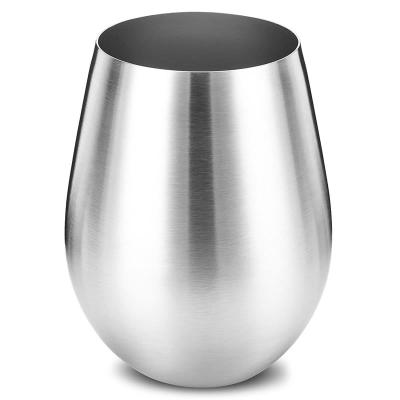 China Viable Personalized Custom Decorative Food Grade Stainless Steel Wine Glass Tumbler Cup for sale