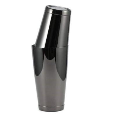 China Stainless Steel Shaker Black Boston Shaker Metal Shaker Tins Professional Metal Bartender for sale