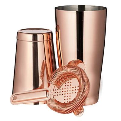 China Sustainable Stainless Steel Copper Plating Customized Boston Weighted Shaker Set for sale