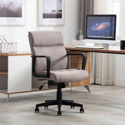 China (Size)US Shipping Adjustable Free Spring Cushion Large Middle Back Banquet Chair With Armrest PP Leather 360 Degree Swivel Task Chair for sale