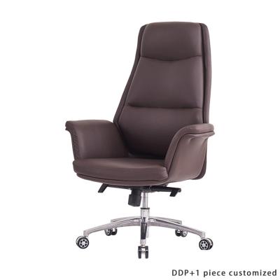 China Adjustable (Height) Minimum Order Moment For One Piece Is Three Day Ergonomic Manager Executive Leather High Back Office Chair for sale