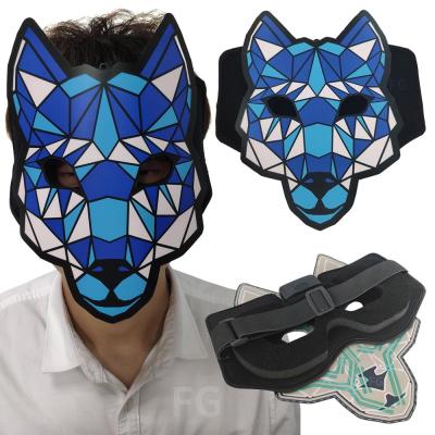 China New Arrival Healthy Face Mask EL Mask Cosplay Halloween Party Full Activated EL Panel Mask Eco-friendly for sale