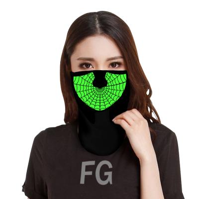 China Hot-selling Eco-friendly EL Mask Spider Pattern Customized by Finegreen Sound Activated LED Mask and Halloween Mask for sale