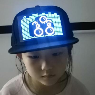 China Custom Wireless EL Hat Light Up EL Hat Sound Activated Wireless Led Hat EL Flashing Hat For Party Fg-Hat for sale