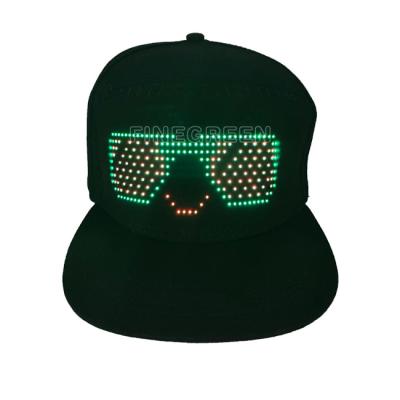 China Wholesale COMMON Halloween Christmas Party Hat USB Rechargeable App Controlled Display Programmed Message Led Hat for sale