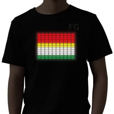 China Short Sleeve Stock Design EL T-Shirt Factory Price EL Equalizer T-Shirt for sale