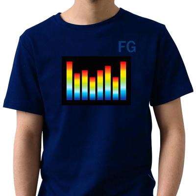 China QUICK DRY Led Shirts Sound Activated Music Voice Control Led Party Shirts Wearing Nightclub Led Shirt for sale