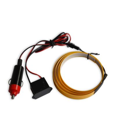 China 100cm high brightness dc12v car adapter el light emitting strip for car decoration el strip for sale