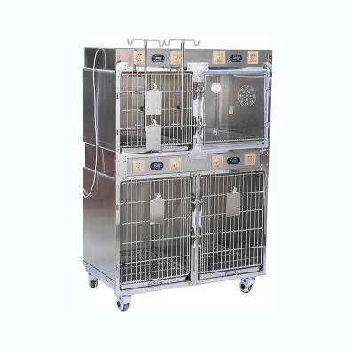 China Professional Pet Clinic Dog Kennel Vet Equipment Stainless Steel Veterinary Cages PLVC-004 for sale