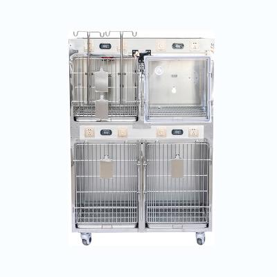 China Animals Control Clinic Cat Cages Stainless Steel Large Foldable Modular Dog Cages PLVC-004 for sale