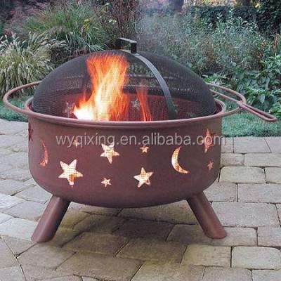 China Easily Assembled Steel Fire Pits, Stars and Moons, Georgia Clay for sale