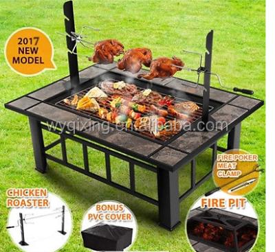 China Easily assembled outdoor barbecue table with grilled chicken for sale