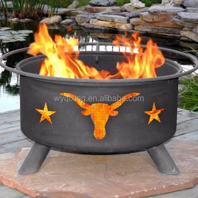 China Easily Assembled Cold Rolled Steel Fire Pit Texas Longhorn Fire Pit for sale