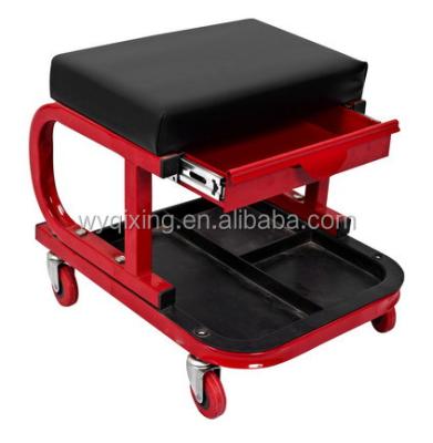 China QXCS-001a High Quality Durable Steel Car Repair Car Seat With Wheel With Drawer for sale