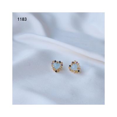 China CLASSIC new style fashionable personalized solid gold Zircon material timeless retro earrings for sale