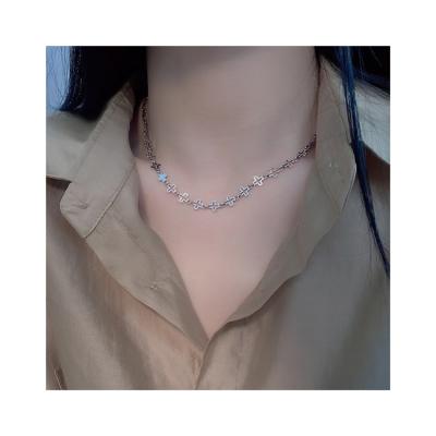 China CLASSIC Factory Hot Sales S925 Sterling Silver Square Zircon Personalized Precious Women's CIA Retro Necklace for sale