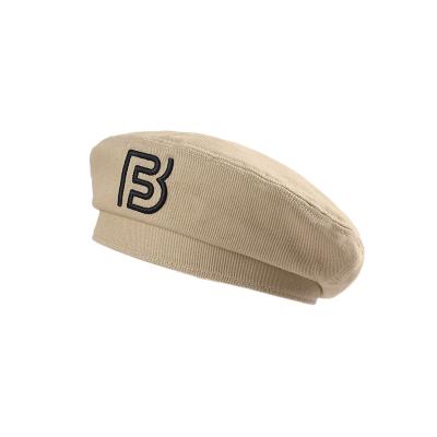 China 2021 new leisure women's beret letter fashion embroidered beret for sale