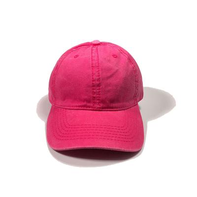 China JOINT Vintage Washed Cotton Solid Color Baseball Cap Outdoor Soft Top Hat for sale