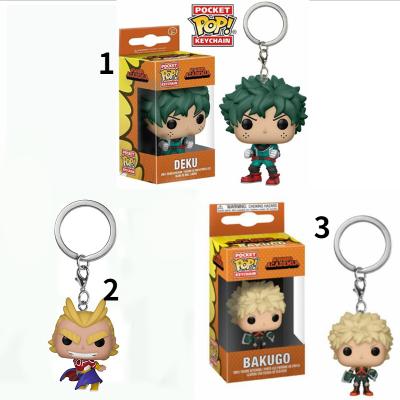 China Collectible Key Chain Toy Funko POP Cartoon Toy Figures PVC Action Number Pocket Pop Model My Academia Bakugo Shoto Todoroki for sale