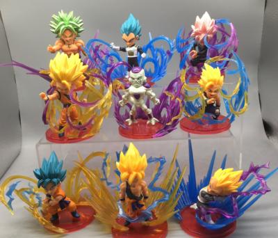 China Toy Free Shipping 9pcs/set 10cm Dragon Ball Cartoon Action Figures Toys Cool Saiyan Christmas Gift For Kids Baby for sale