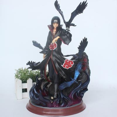 China Cartoon Toy Anime Shippuden Itachi PVC Action Number GK Uchiha Itachi With Crow Collectible Model Toy 28cm for sale