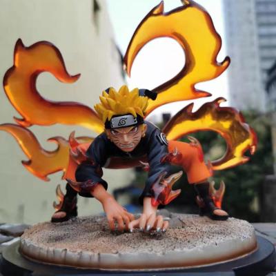 China Nine-Tailed Demon Fox PVC Collectible Model Toy By Cartoon Toy 20CM Action Number Anime GK Shippuden Uzumaki For Gifts for sale