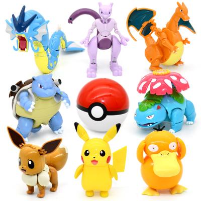 China Cartoon Toy Pokemon Deformed Pikachu Doll PokeBall Children's Toy Gift Pokemon Deformed Toys for sale