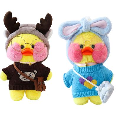 China Lovely Lalafanfan Duck Fashion Duck Shapes Various Plush Valentines Gift Coffee-Mimi Duck Plush Toys for sale