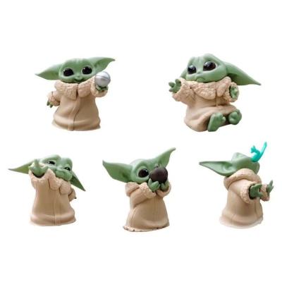 China Cute Model Toy Anime Cartoon Toy 5PCS/SET 4-5CM Baby Yoda Actions Numbers Movie Character Collectible Figure for sale