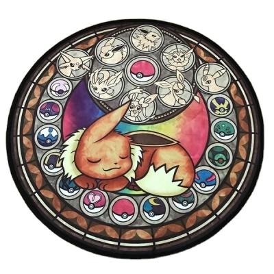 China 100 Piece Mat Floor Rug Carpet Living Room Mat Non-Slip Pokemon Eevee Chair Mat for sale