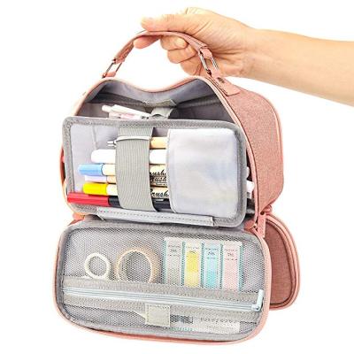 China Fashion Large Capacity Large Capacity Pencil Case Stationery Handheld Pen Pouch Bag Storage for sale