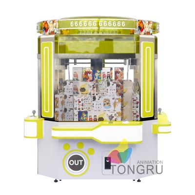 China Transparent Mini Machine 4 Player Whole Player Gift Arcade Design Playground Toy Claw Crane Game Machine for sale