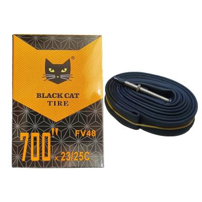 China Wholesale Black Cat 28 inch 700c road bike inner tubes for bicycle tube 700x23C/25C/28C/32C 48 mm Presta Valves for sale