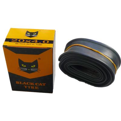 China Wholesale Black Cat Fat bicycle inner tube 20x4 20x4.0 24x4.0 26x4.0 20x3.0 bike tubes with av fv 48 Te koop