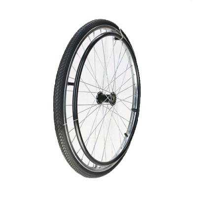 China 24 inch 24x1 3/8 Pneumatic Tire Aluminum rim push rim rear wheel for wheelchair à venda