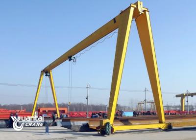 China Single Girder 5 Ton Gantry Crane , Workshop Gantry Crane Yellow Color for sale