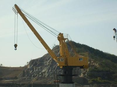 China Stationärer Herumdrehendoppelter Träger-Laufkran für das Be- und Entladung sonnengetrocknet zu verkaufen