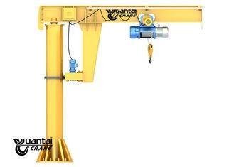 China Movable Electric Jib Crane Yellow Color Wear Resistant CE SGS Approved for sale