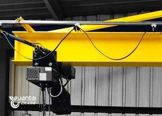 China Smooth 3 Phase Manual Jib Crane , Yellow Color 2 Ton Jib Crane Free Maintenance for sale