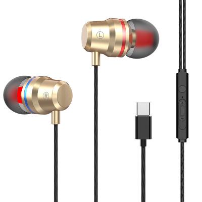 China Convenient metal earphone type-c in-ear is suitable for all kinds of Android phones for sale