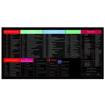 China Factory Price Wholesale OEM/ODM Other Computer Large Computer Gaming Mouse Pad Cheap Mouse Pad English Shortcut Key for sale